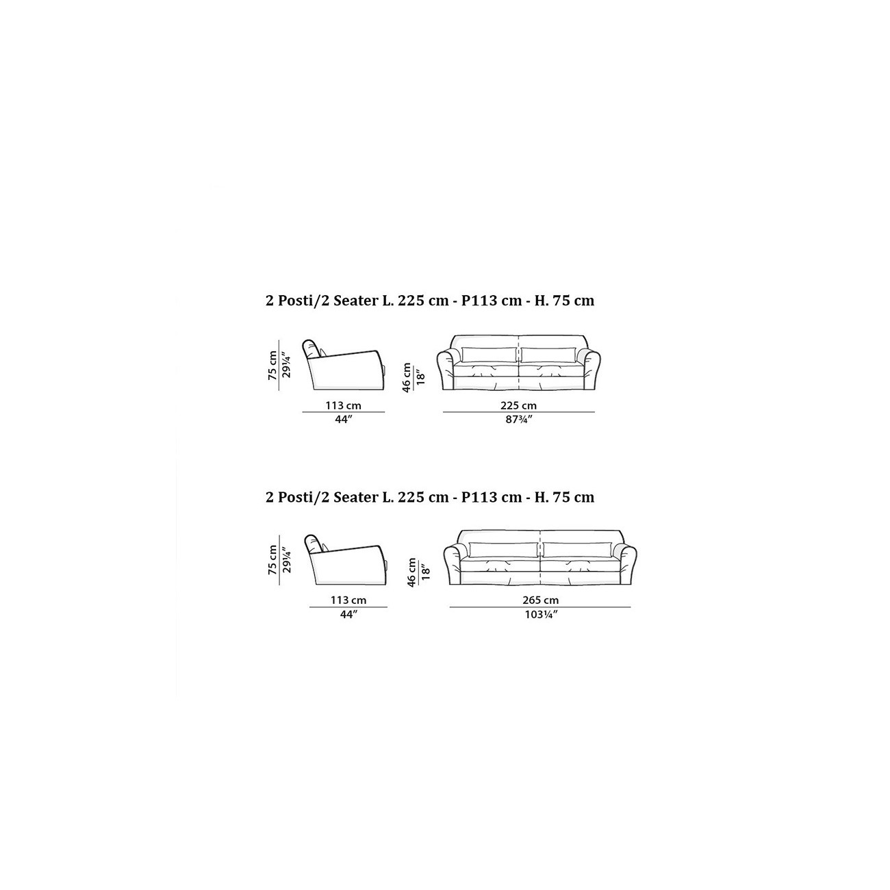 BAXTER HOUSSE DIVANO DUE/TRE POSTI