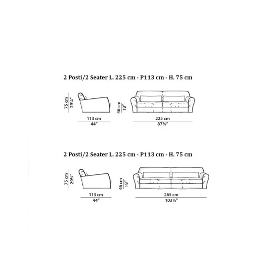 BAXTER HOUSSE DIVANO DUE/TRE POSTI
