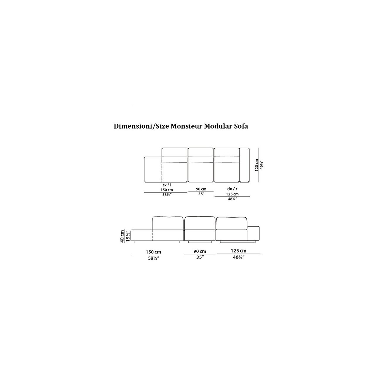 BAXTER MONSIEUR MODULAR DIVANO