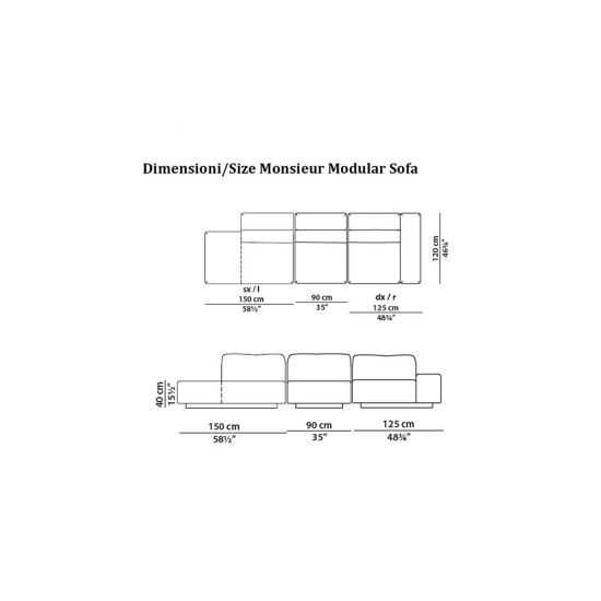 BAXTER MONSIEUR MODULAR DIVANO