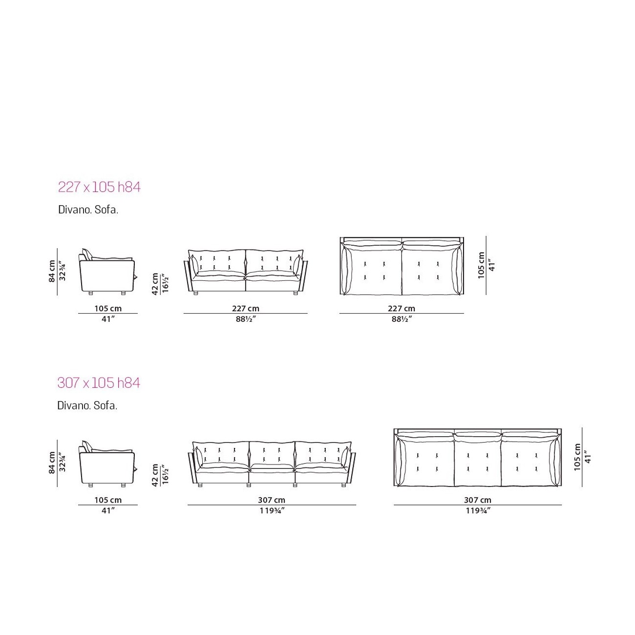 BAXTER SORRENTO DIVANO DUE/TRE POSTI