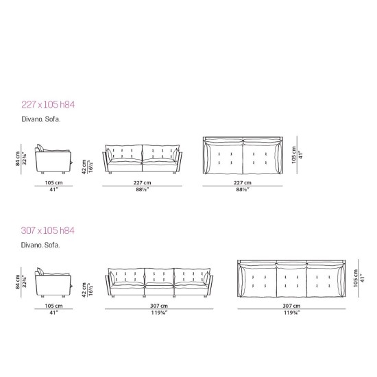 BAXTER SORRENTO DIVANO DUE/TRE POSTI