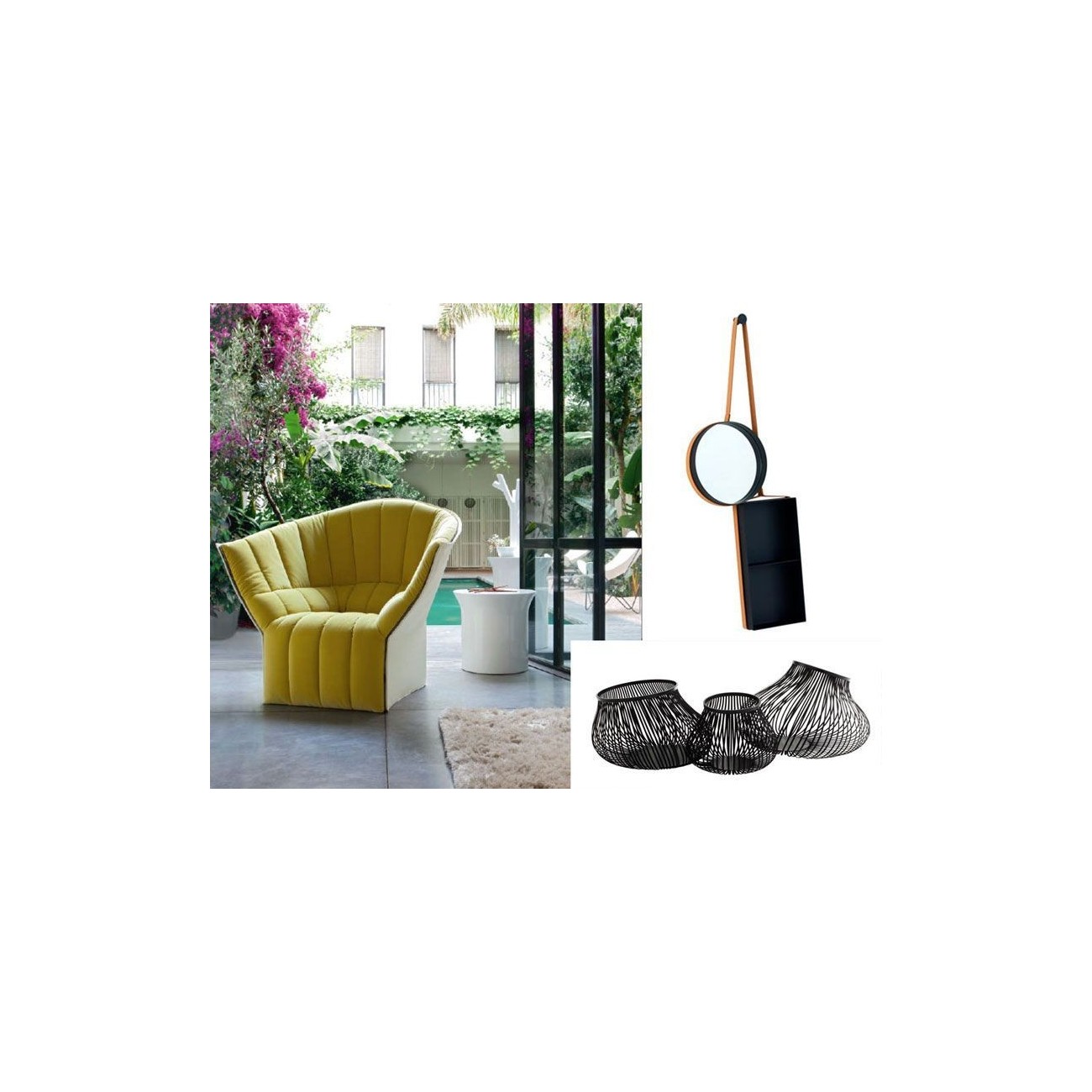 LIGNE ROSET MOEL POLTRONA CON SCHIENALE BASSO