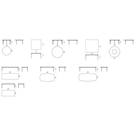 DEPADOVA 95' TAVOLO PIANO CALACATTA