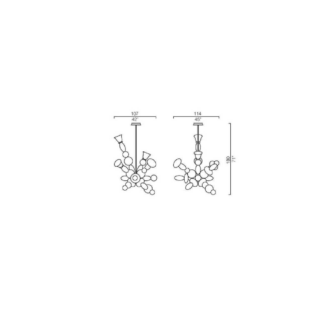 BAROVIER & TOSO PERSEUS SOSPENSIONE