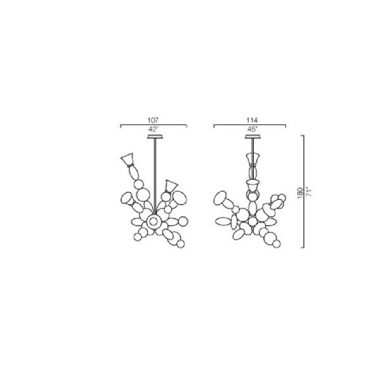 BAROVIER & TOSO PERSEUS SOSPENSIONE