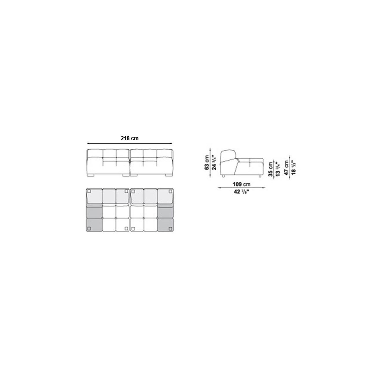 B&B TUFTY TIME DIVANO