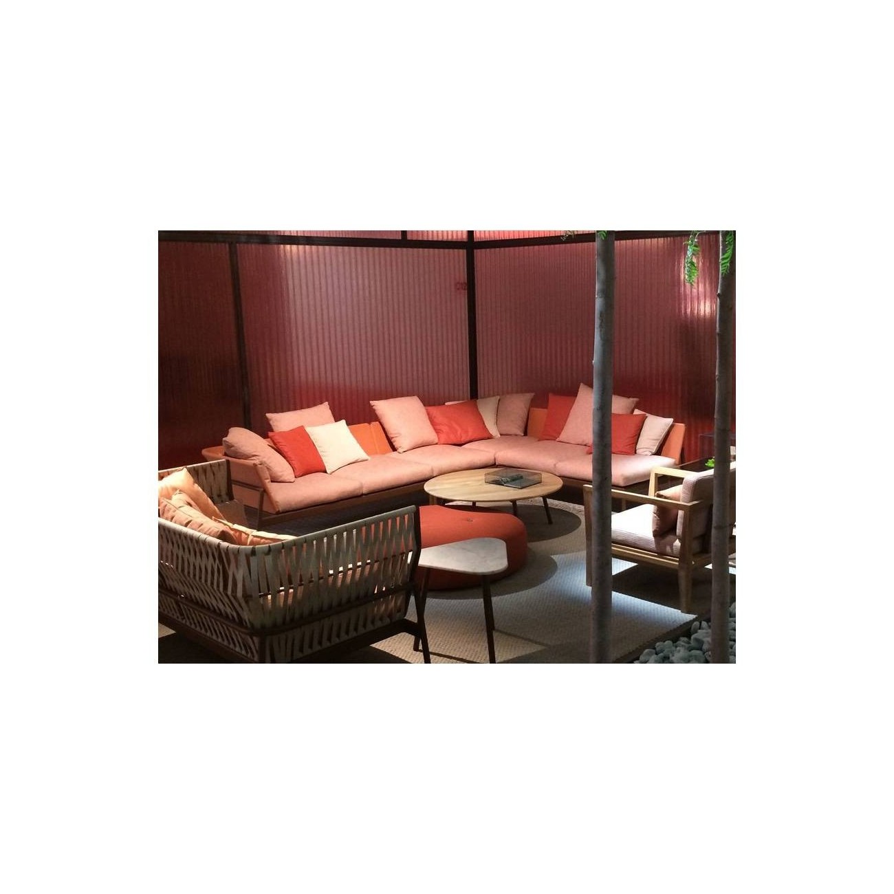 RODA TAVOLINO ROTONDO PIPER SMOKE/TEAK