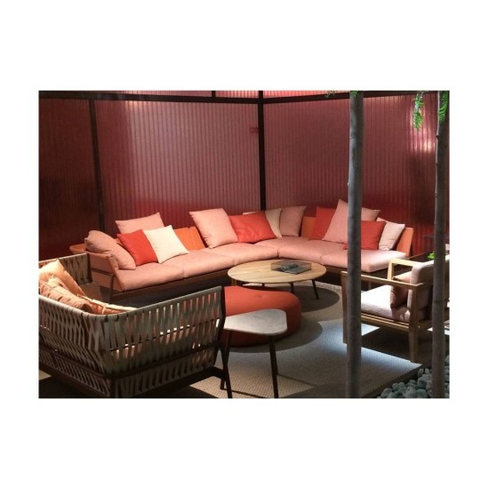 RODA TAVOLINO ROTONDO PIPER SMOKE/TEAK