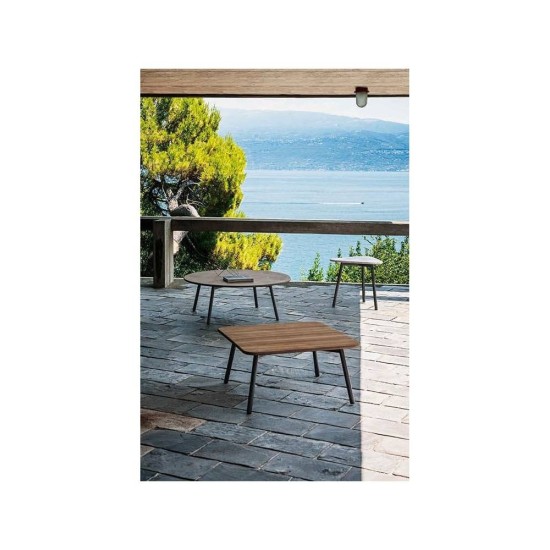 RODA TAVOLINO ROTONDO PIPER SMOKE/TEAK