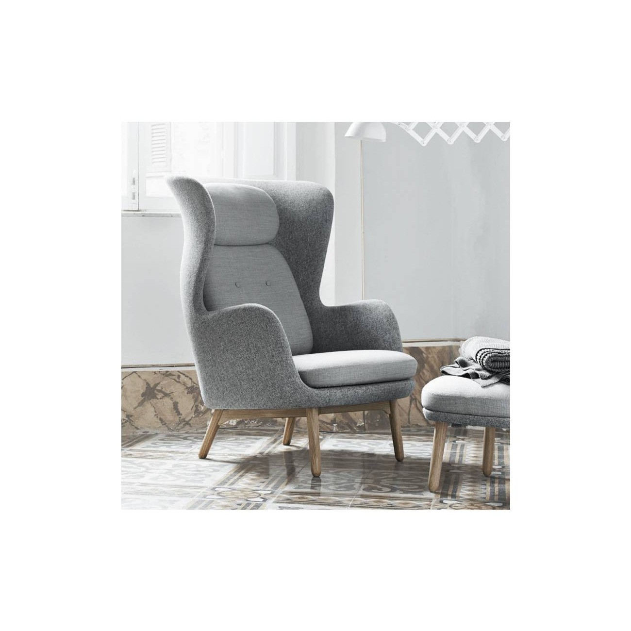 FRITZ HANSEN POLTRONA IN TESSUTO RO CHAIR