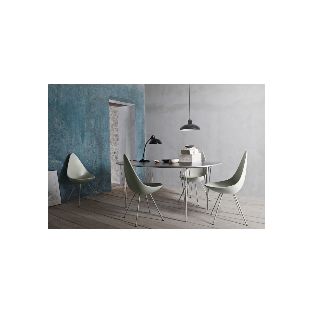 FRITZ HANSEN TAVOLO NERO SUPER ELLIPTICAL