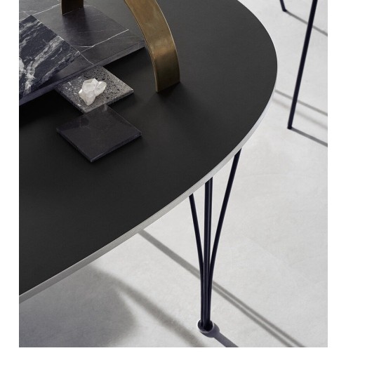 FRITZ HANSEN TAVOLO NERO SUPER ELLIPTICAL