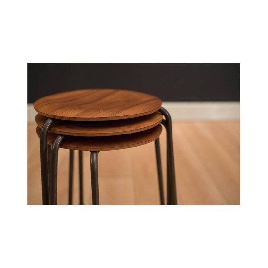 FRITZ HANSEN SGABELLO DOT WALNUT