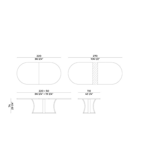 POTOCCO TAVOLO GRACE