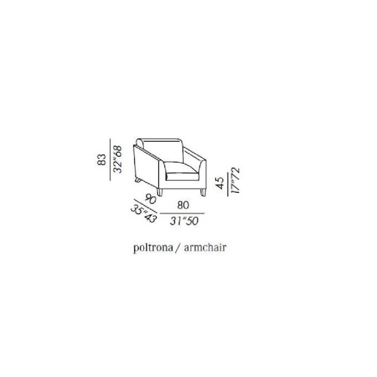 MERIDIANI BISSE' POLTRONA