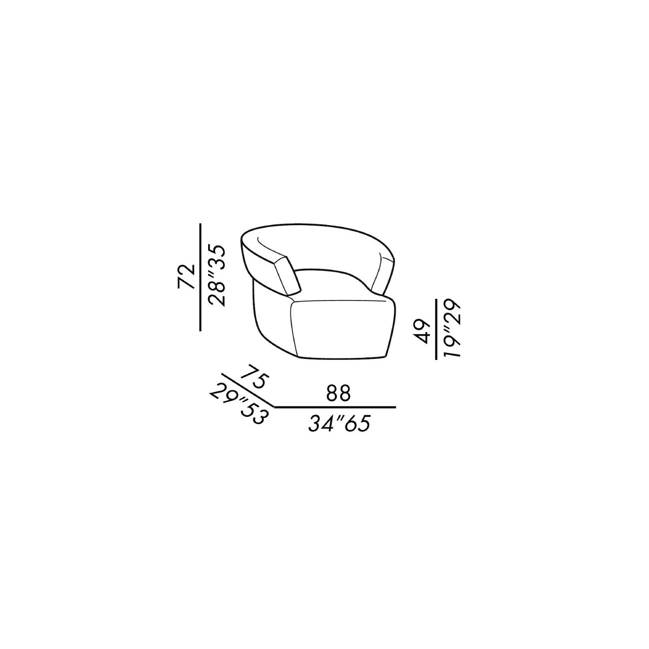 MERIDIANI JOSEPHINE POLTRONA