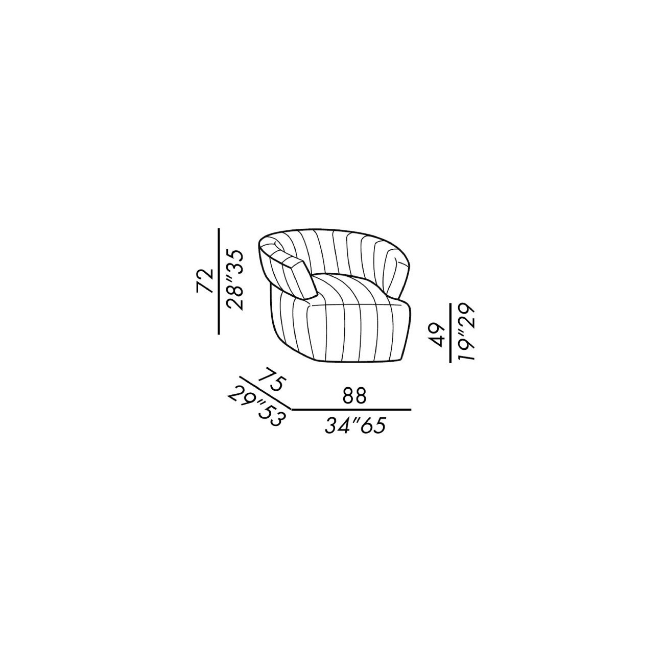 MERIDIANI JOSEPHINE POLTRONA