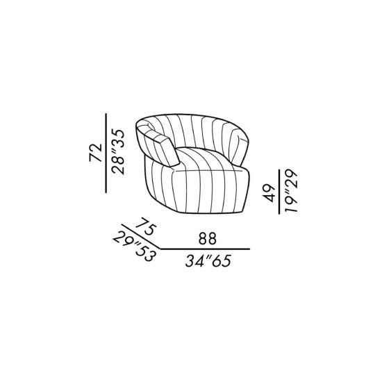MERIDIANI JOSEPHINE POLTRONA