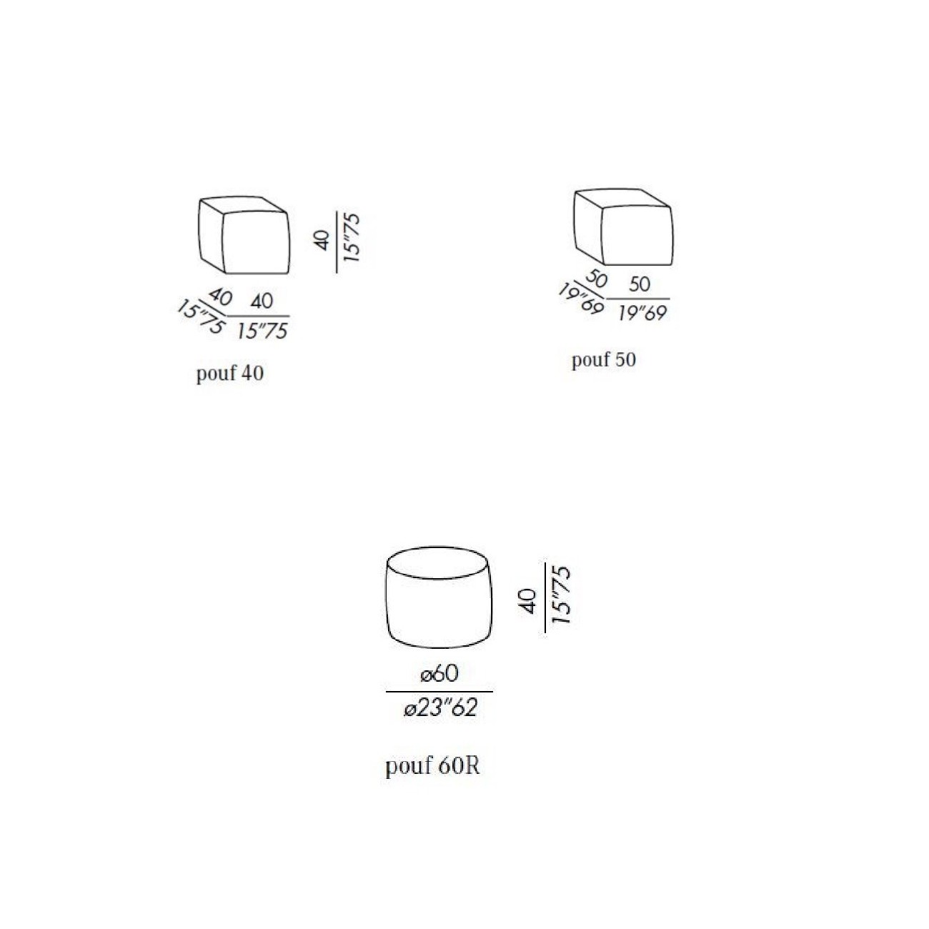 MERIDIANI TOTO' POUF