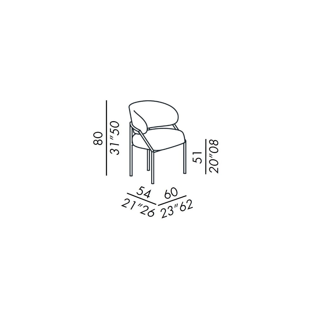 MERIDIANI ISETTA SEDIA