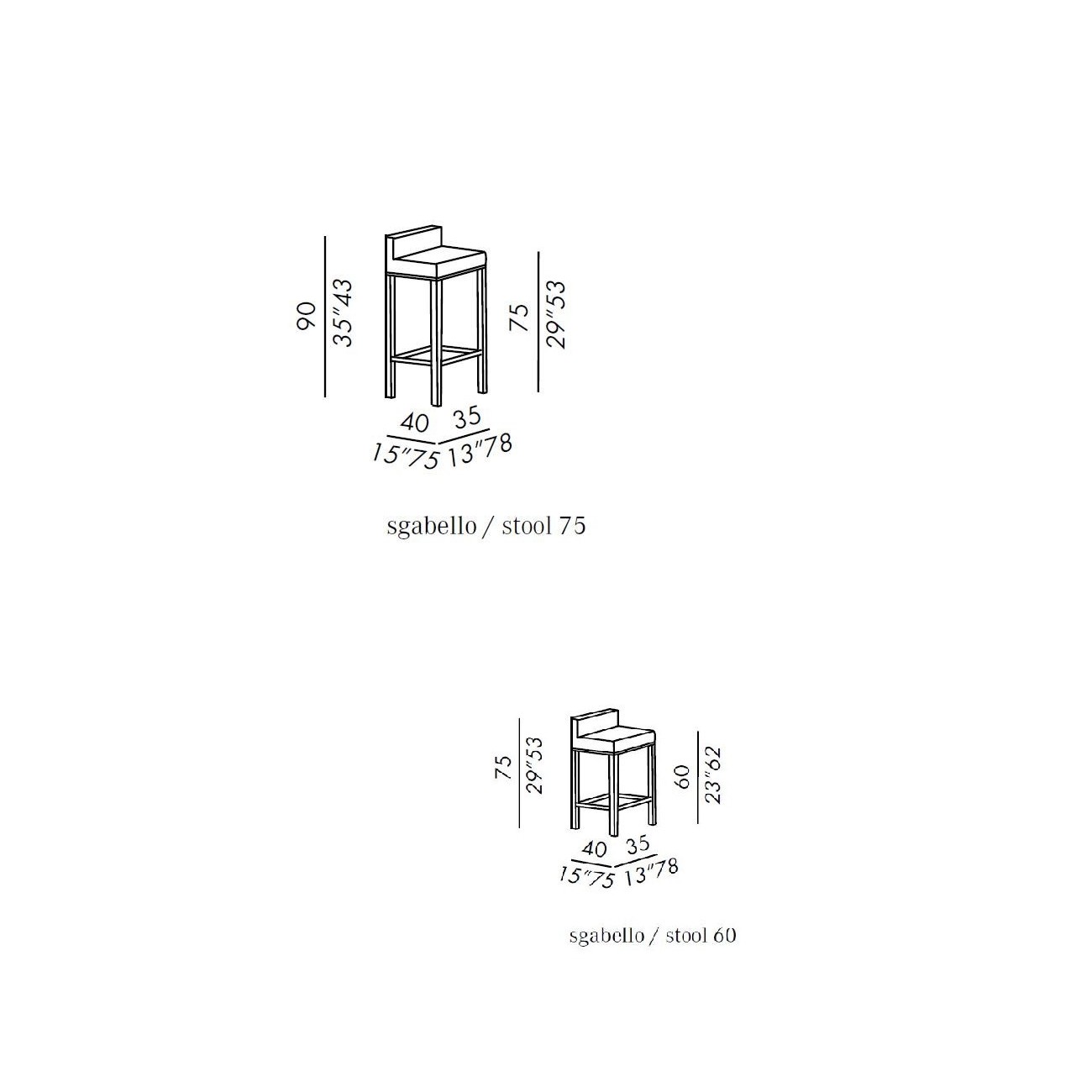 MERIDIANI KAGE SGABELLO