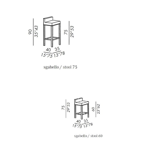 MERIDIANI KAGE SGABELLO