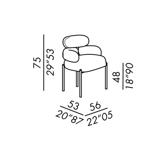 MERIDIANI SYLVIE SEDIA