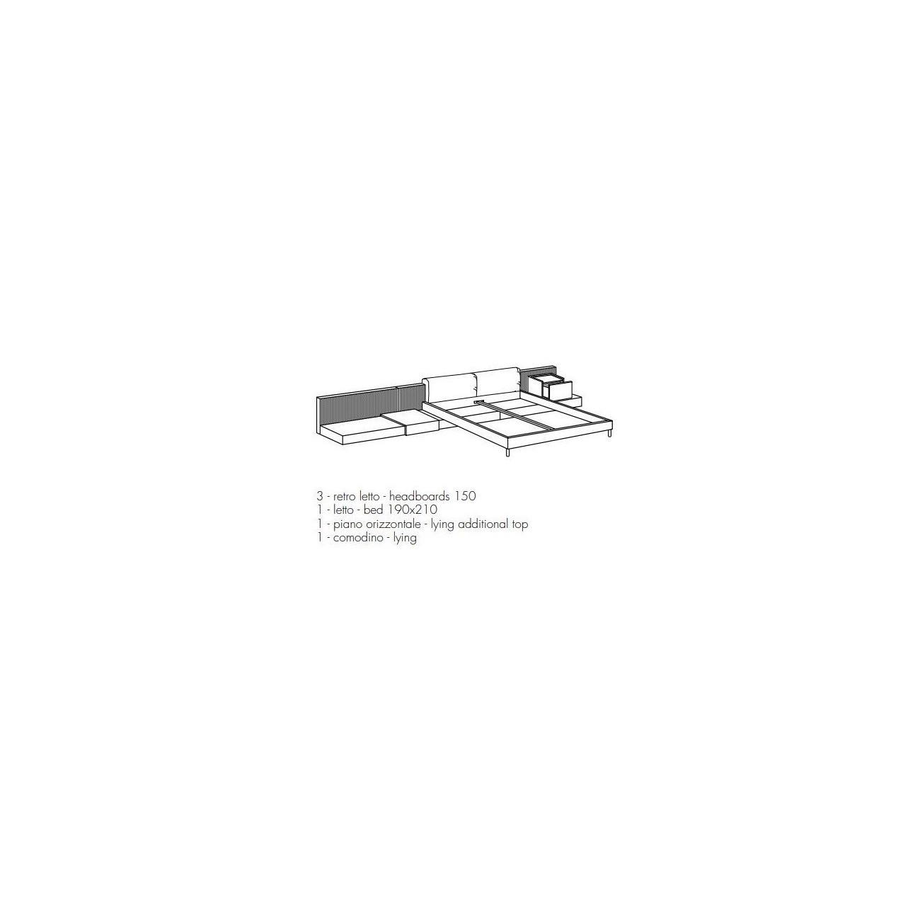MERIDIANI CLIFF LETTO