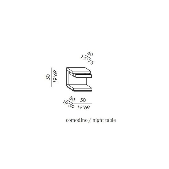 MERIDIANI CLUNY COMODINO