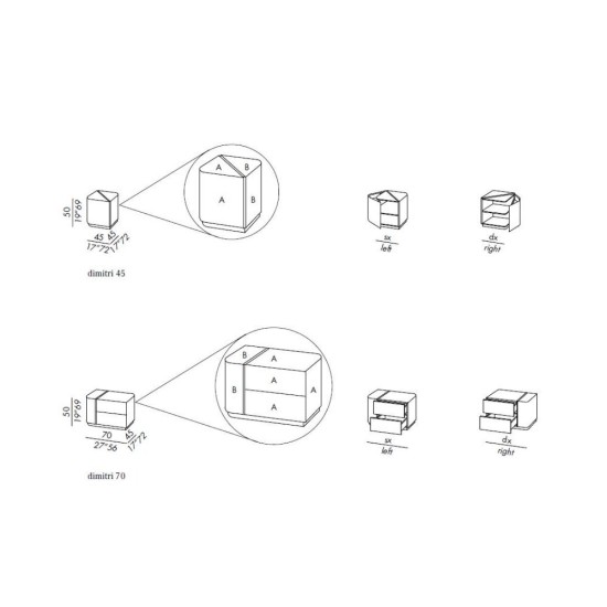 MERIDIANI DIMITRI COMODINO