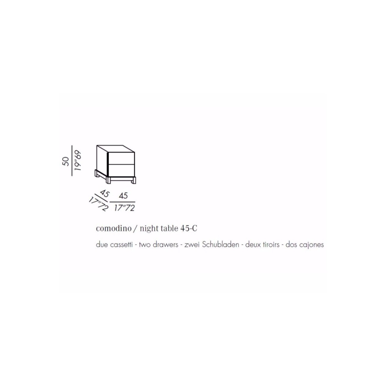 MERIDIANI DOUGLAS COMODINO