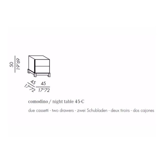 MERIDIANI DOUGLAS COMODINO