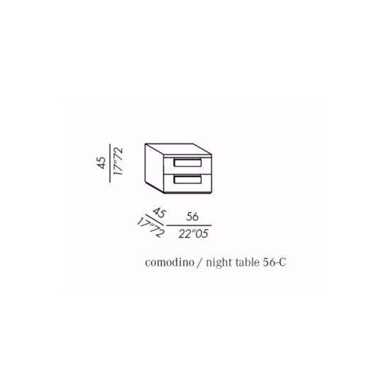 MERIDIANI NOTE COMODINO