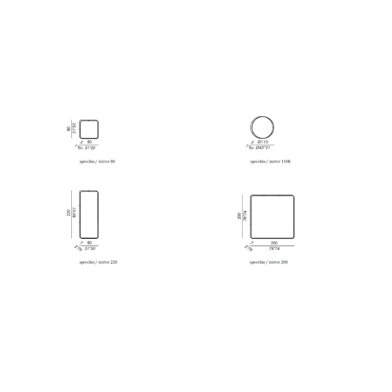 MERIDIANI BIRK SPECCHI