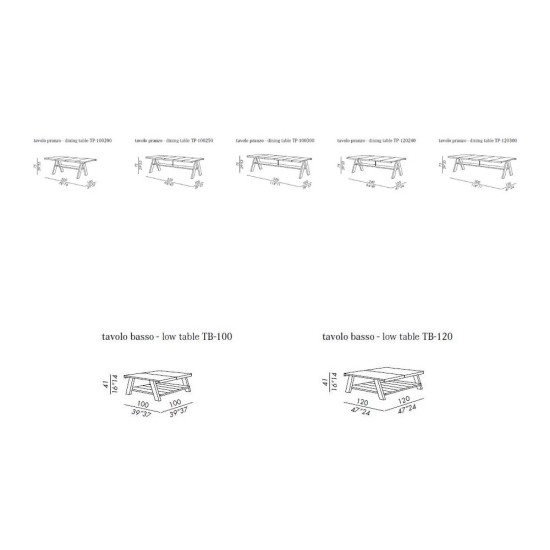 MERIDIANI JOI OPEN AIR TAVOLO/TAVOLINO