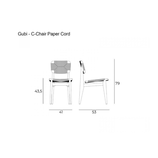 GUBI C-CHAIR PAPER CORD SEDIA