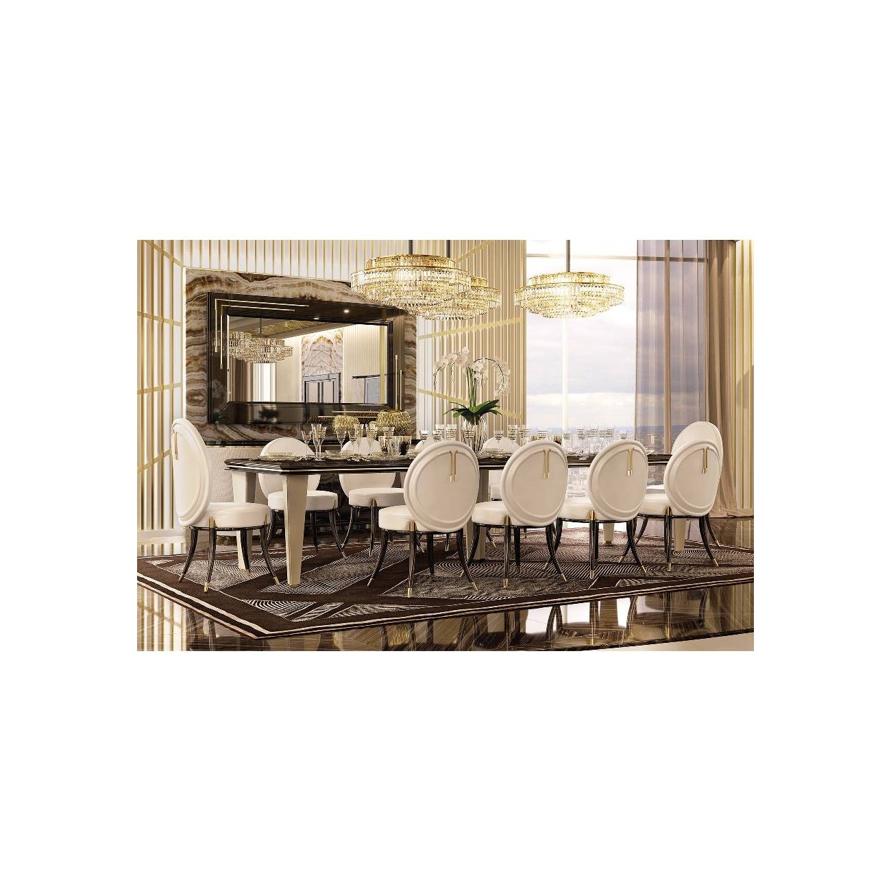 TURRI NOIR TAVOLO RETTANGOLARE