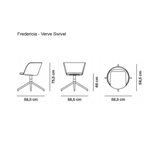FREDERICIA VERVE SEDIA GIREVOLE
