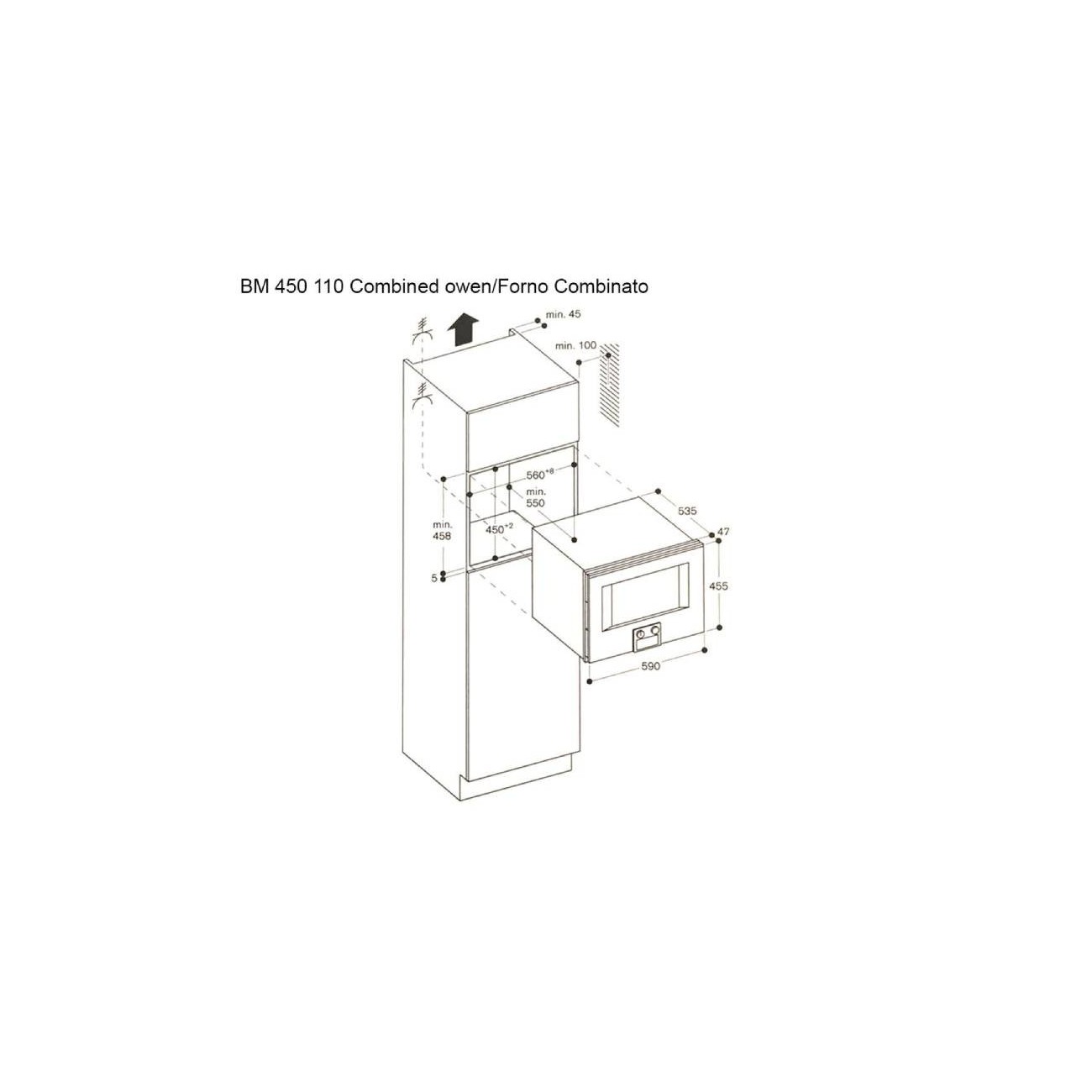 GAGGENAU SERIE 400 BM 450/110 FORNO COMBINATO MICROONDE