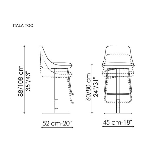 BONALDO ITALA TOO SGABELLO