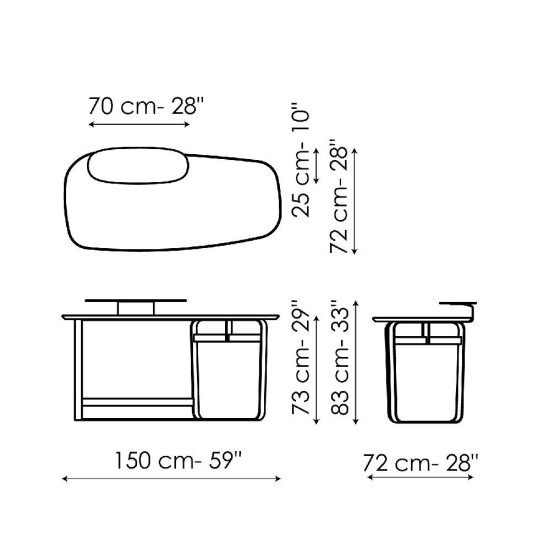 BONALDO GAUSS SCRITTOIO