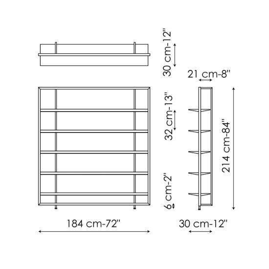 BONALDO ALIX LIBRERIA A PARETE