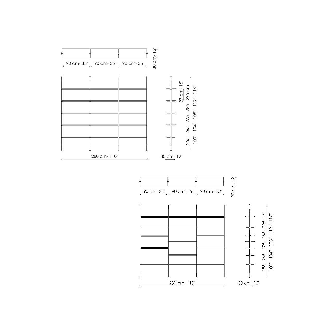 BONALDO ROLL LIBRERIA A PARETE