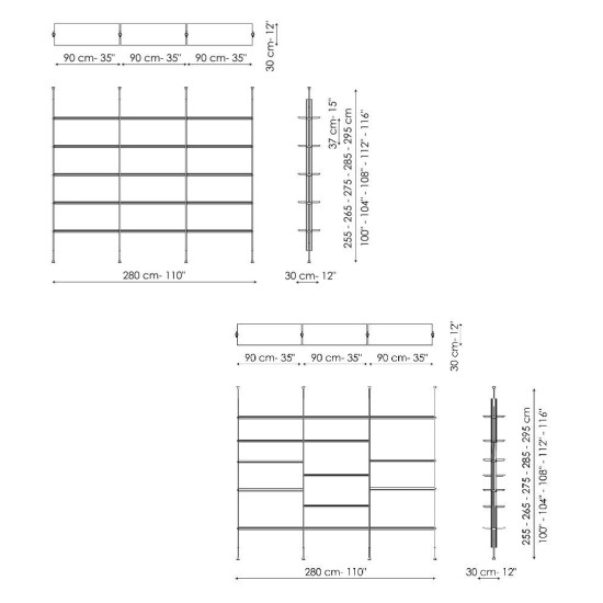 BONALDO ROLL LIBRERIA A PARETE