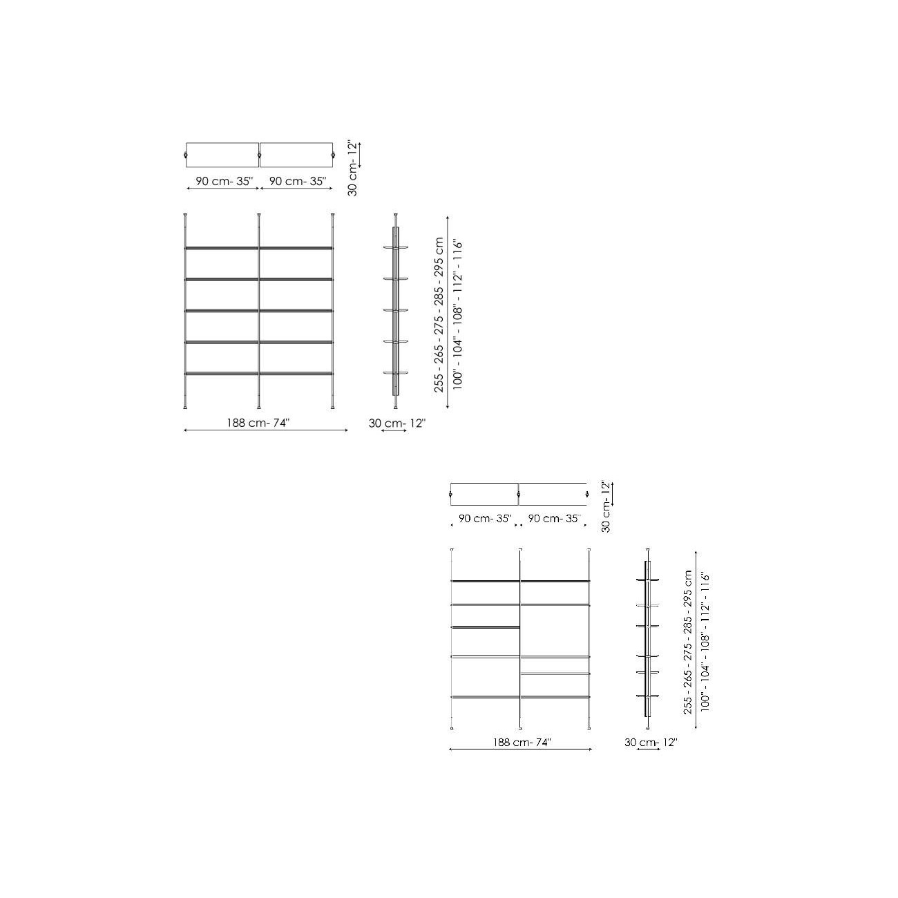 BONALDO ROLL LIBRERIA A PARETE