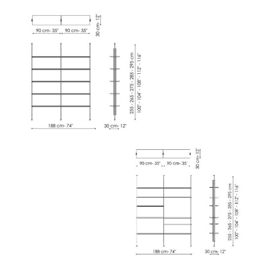 BONALDO ROLL LIBRERIA A PARETE