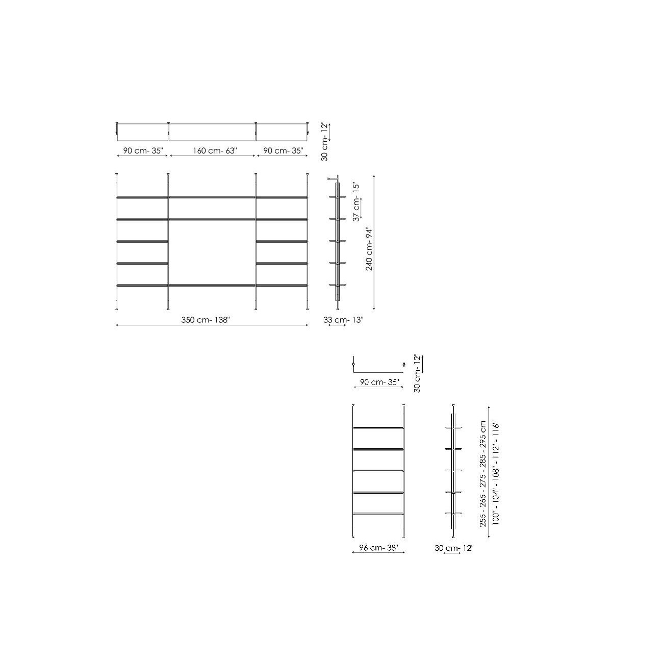 BONALDO ROLL LIBRERIA A PARETE