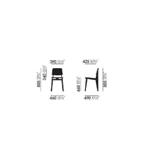 VITRA CHAISE TOUT BOIS SEDIA