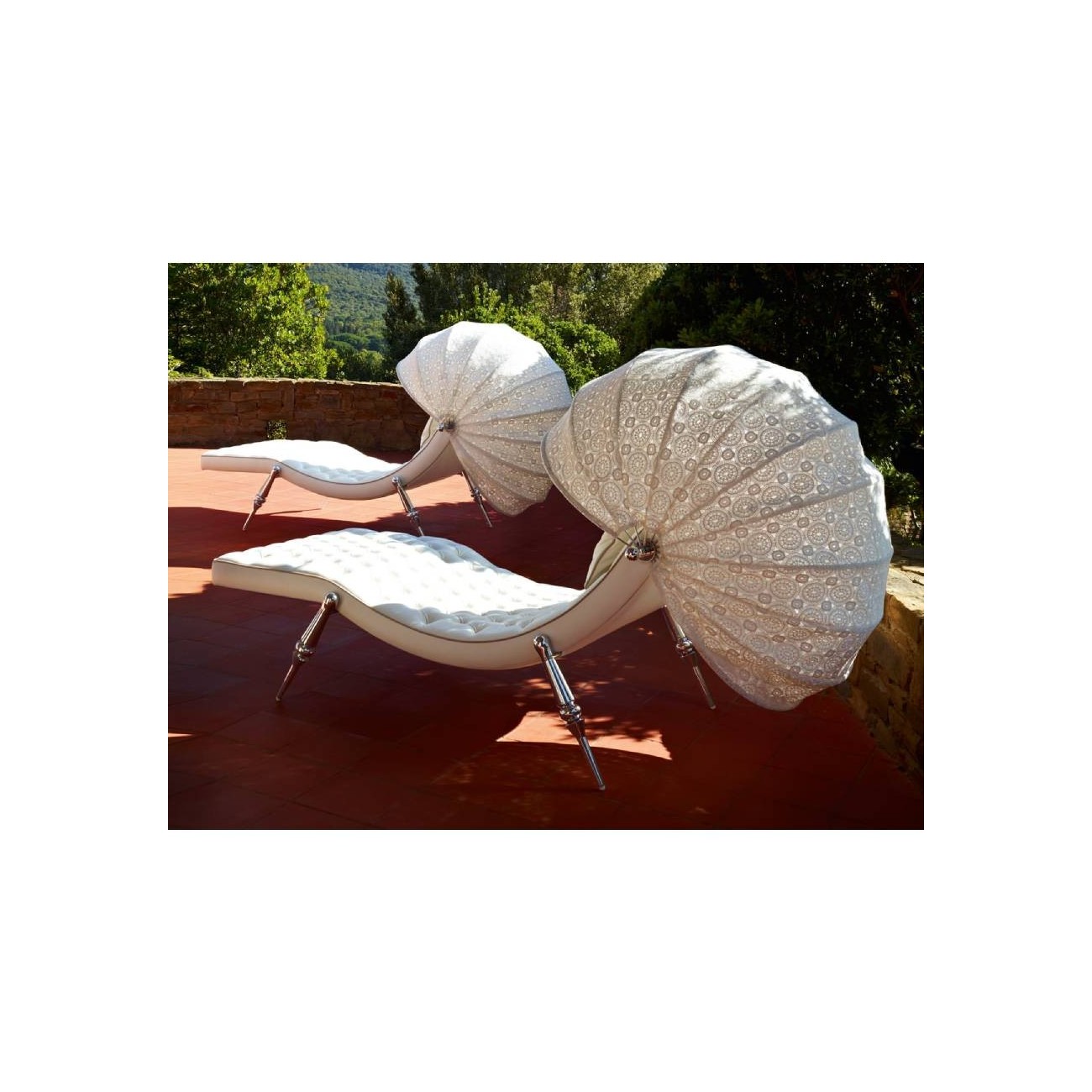 VISIONNAIRE SVEVA CAPITONNÉ CHAISE LONGUE